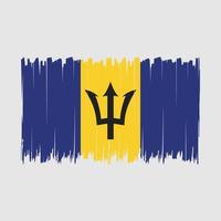 Barbados Flag Brush vector