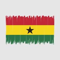 pincel de bandera de ghana vector