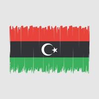 vector de pincel de bandera de libia