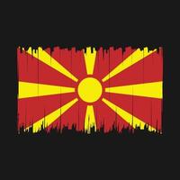 North Macedonia Flag Brush vector