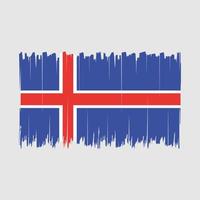 Iceland Flag Brush Vector