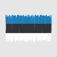 Estonia Flag Brush Vector