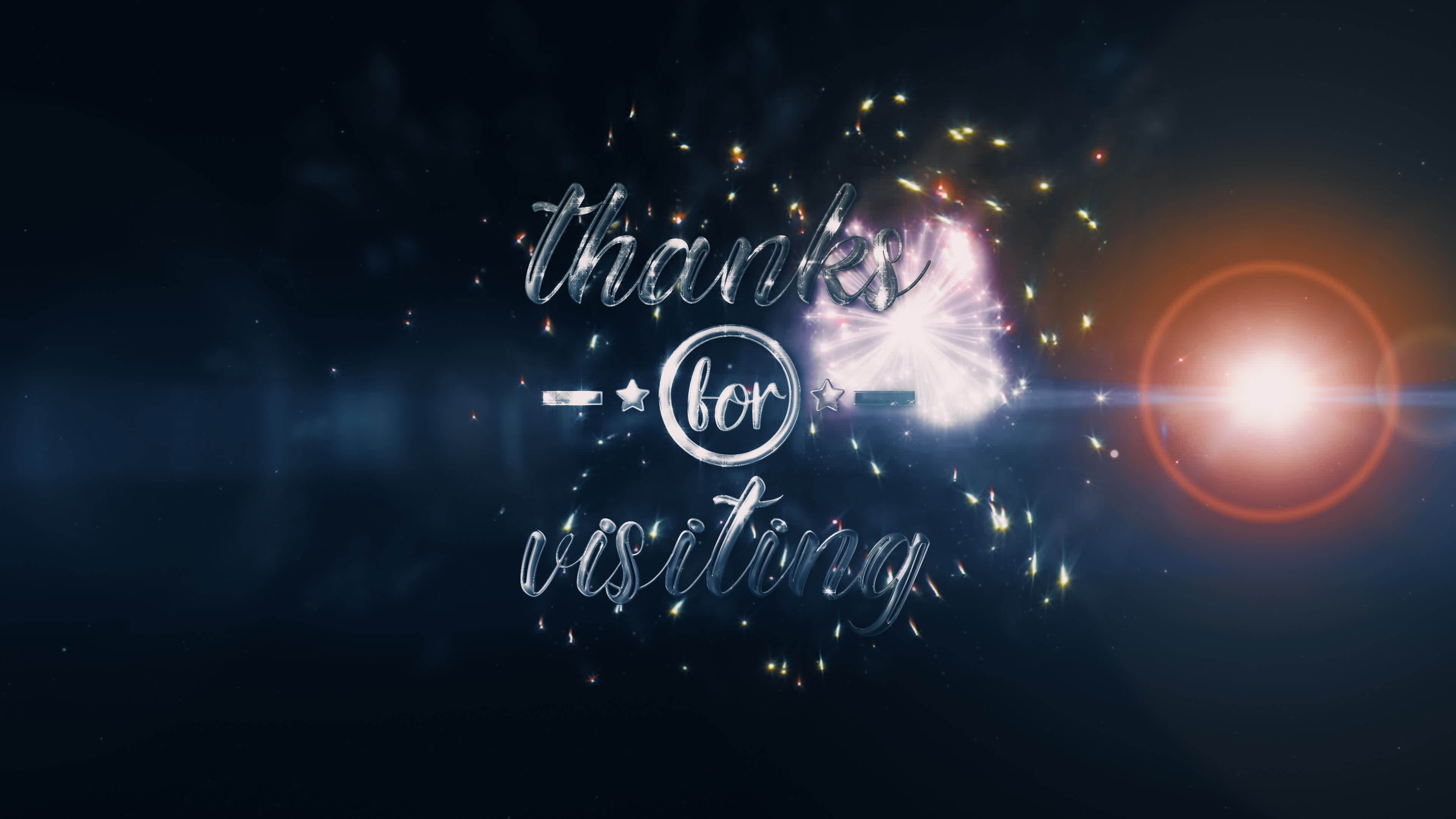 Thanks for visiting effect text with fireworks 16025491 stock video at