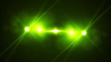 Abstract Center glow lime green flare light shine video