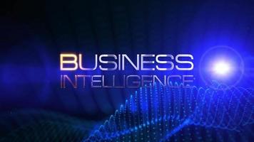 Business Inteligence text technology hitech cinematic title background video