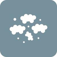 Smog Glyph Round Corner Background Icon vector