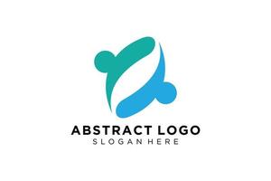 colección de logotipos de personas y familias abstractas vectoriales, iconos de personas, plantilla de logotipo de salud, símbolo de cuidado. vector