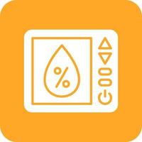 Humidity Sensor Glyph Round Corner Background Icon vector