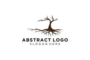 Green tree logo design natural and abstract leaf. vector