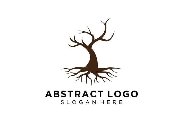 Green tree logo design natural and abstract leaf.