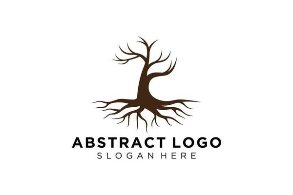 Green tree logo design natural and abstract leaf.