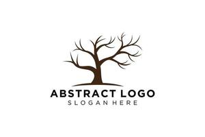 Green tree logo design natural and abstract leaf. vector