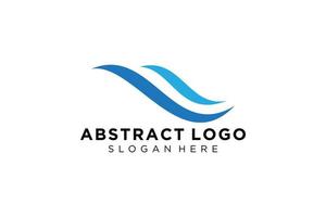 Abstract water wave splash logo symbol and icon design. vector