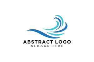 diseño de icono y símbolo de logotipo de salpicadura de onda de agua abstracta. vector