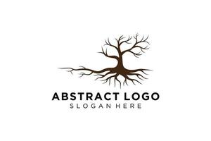 Green tree logo design natural and abstract leaf. vector