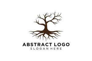 Green tree logo design natural and abstract leaf. vector