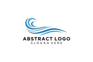 Abstract water wave splash logo symbol and icon design. vector