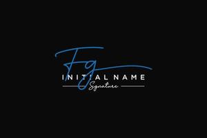 Initial FG signature logo template vector. Hand drawn Calligraphy lettering Vector illustration.