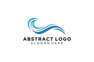 diseño de icono y símbolo de logotipo de salpicadura de onda de agua abstracta. vector