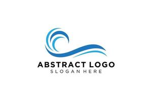 diseño de icono y símbolo de logotipo de salpicadura de onda de agua abstracta. vector