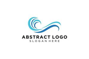 diseño de icono y símbolo de logotipo de salpicadura de onda de agua abstracta. vector