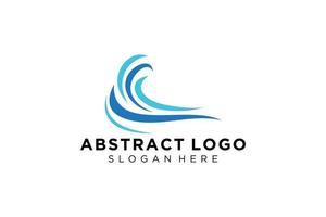 Abstract water wave splash logo symbol and icon design. vector