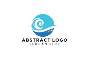 diseño de icono y símbolo de logotipo de salpicadura de onda de agua abstracta. vector