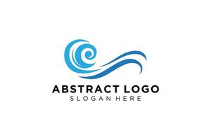 diseño de icono y símbolo de logotipo de salpicadura de onda de agua abstracta. vector