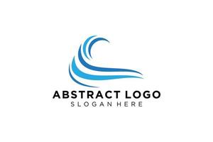 Abstract water wave splash logo symbol and icon design. vector