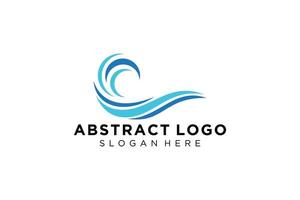 Abstract water wave splash logo symbol and icon design. vector