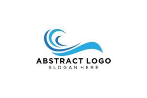 Abstract water wave splash logo symbol and icon design. vector