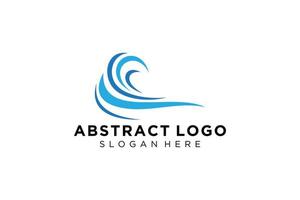 Abstract water wave splash logo symbol and icon design. vector