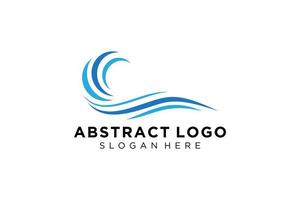 diseño de icono y símbolo de logotipo de salpicadura de onda de agua abstracta. vector