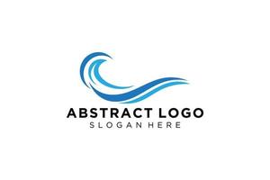 Abstract water wave splash logo symbol and icon design. vector