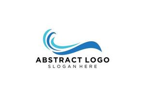 Abstract water wave splash logo symbol and icon design. vector