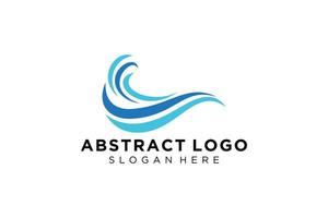 diseño de icono y símbolo de logotipo de salpicadura de onda de agua abstracta. vector