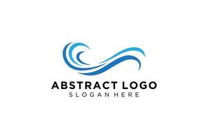 Abstract water wave splash logo symbol and icon design. vector