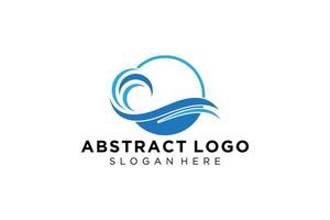 diseño de icono y símbolo de logotipo de salpicadura de onda de agua abstracta. vector