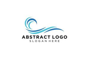 diseño de icono y símbolo de logotipo de salpicadura de onda de agua abstracta. vector