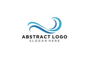 Abstract water wave splash logo symbol and icon design. vector