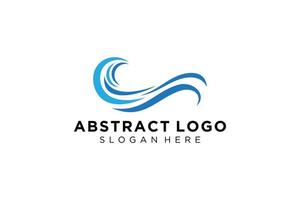 Abstract water wave splash logo symbol and icon design. vector