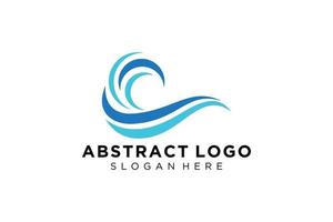 Abstract water wave splash logo symbol and icon design. vector