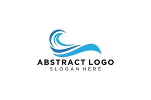 Abstract water wave splash logo symbol and icon design. vector