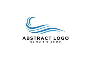 Abstract water wave splash logo symbol and icon design. vector