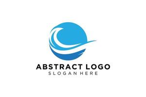 Abstract water wave splash logo symbol and icon design. vector