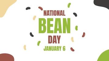 Happy national bean day vector flat style. Suitable for poster, cover, web, social media banner.