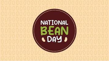 National bean day vector flat style. Suitable for poster, cover, web, social media banner.