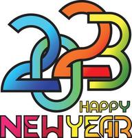 colorful gradient happy new year 2023 vector