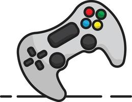 color flat joystick gaming icon vector