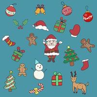 Set of christmas decoration design elements vector